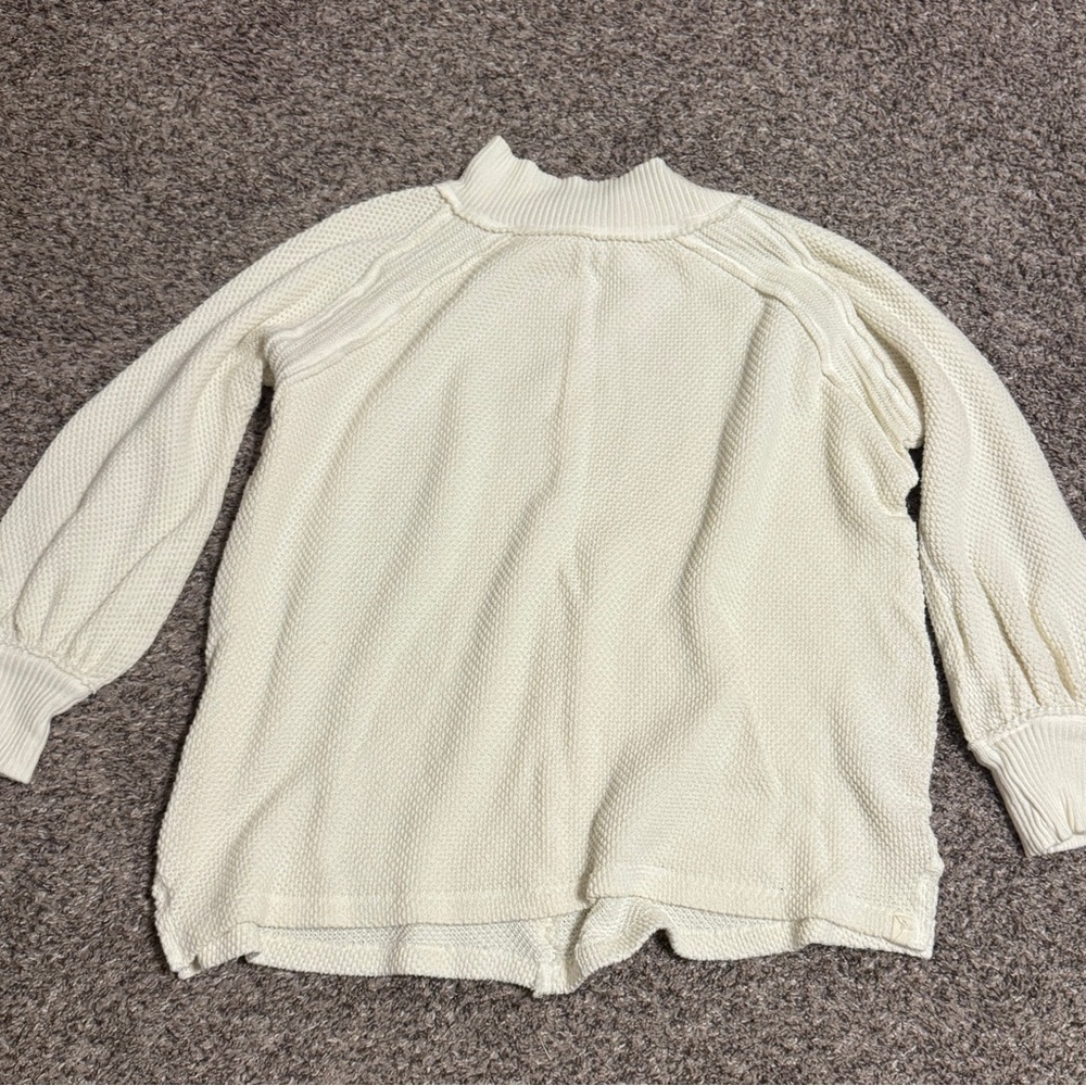 We The Free Ivory Knit Long Sleeve Top